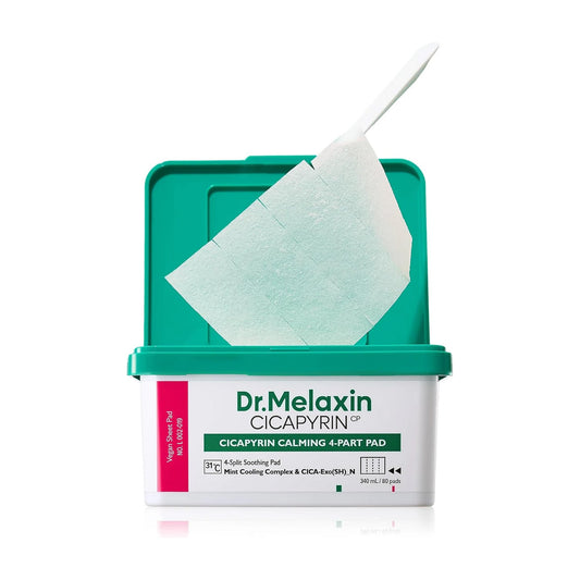 Dr. Melaxin Cicapyrin Calming Separate Toner Pad – Cooling & Trouble Care (80 Sheets / 340ml / 11.8 fl oz) 🌿❄️ - Lahab Beauty | لهب بيوتي