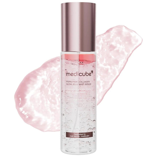 Medicube PDRN Pink Collagen Glow Jelly Mist Serum - 100ml - Lahab Beauty | لهب بيوتي