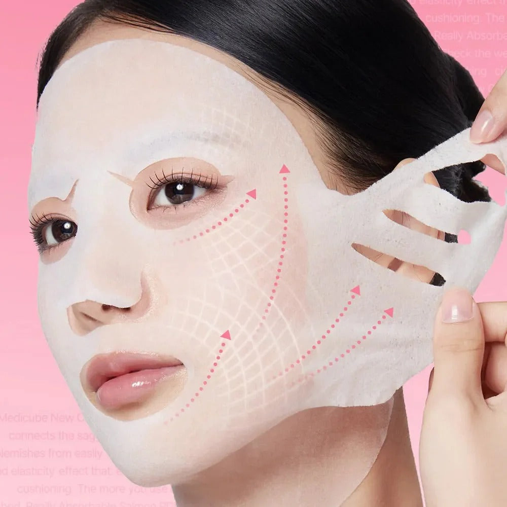 Medicube PDRN pink tension up mask 4EA- 34g - Lahab Beauty | لهب بيوتي