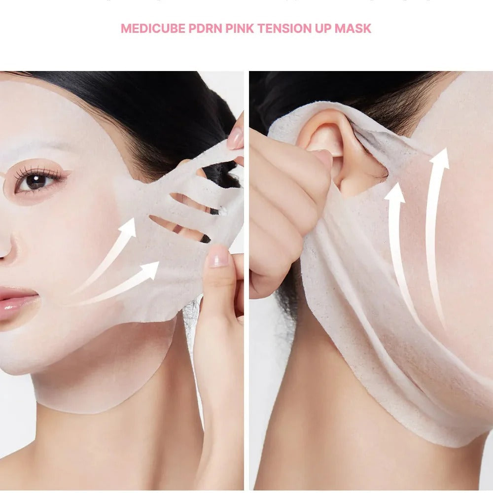 Medicube PDRN pink tension up mask 4EA- 34g - Lahab Beauty | لهب بيوتي