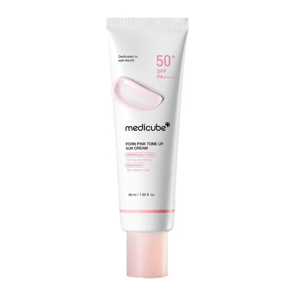 MEDICUBE - PDRN Pink Tone-Up Sun Cream – Radiant Shield SPF 50+ | 50 ml - Lahab Beauty | لهب بيوتي
