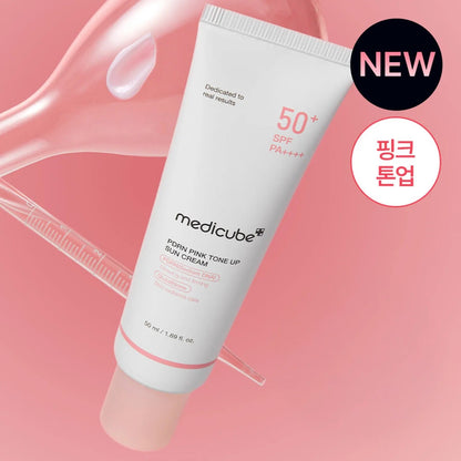 MEDICUBE - PDRN Pink Tone-Up Sun Cream – Radiant Shield SPF 50+ | 50 ml - Lahab Beauty | لهب بيوتي