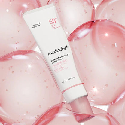 MEDICUBE - PDRN Pink Tone-Up Sun Cream – Radiant Shield SPF 50+ | 50 ml - Lahab Beauty | لهب بيوتي