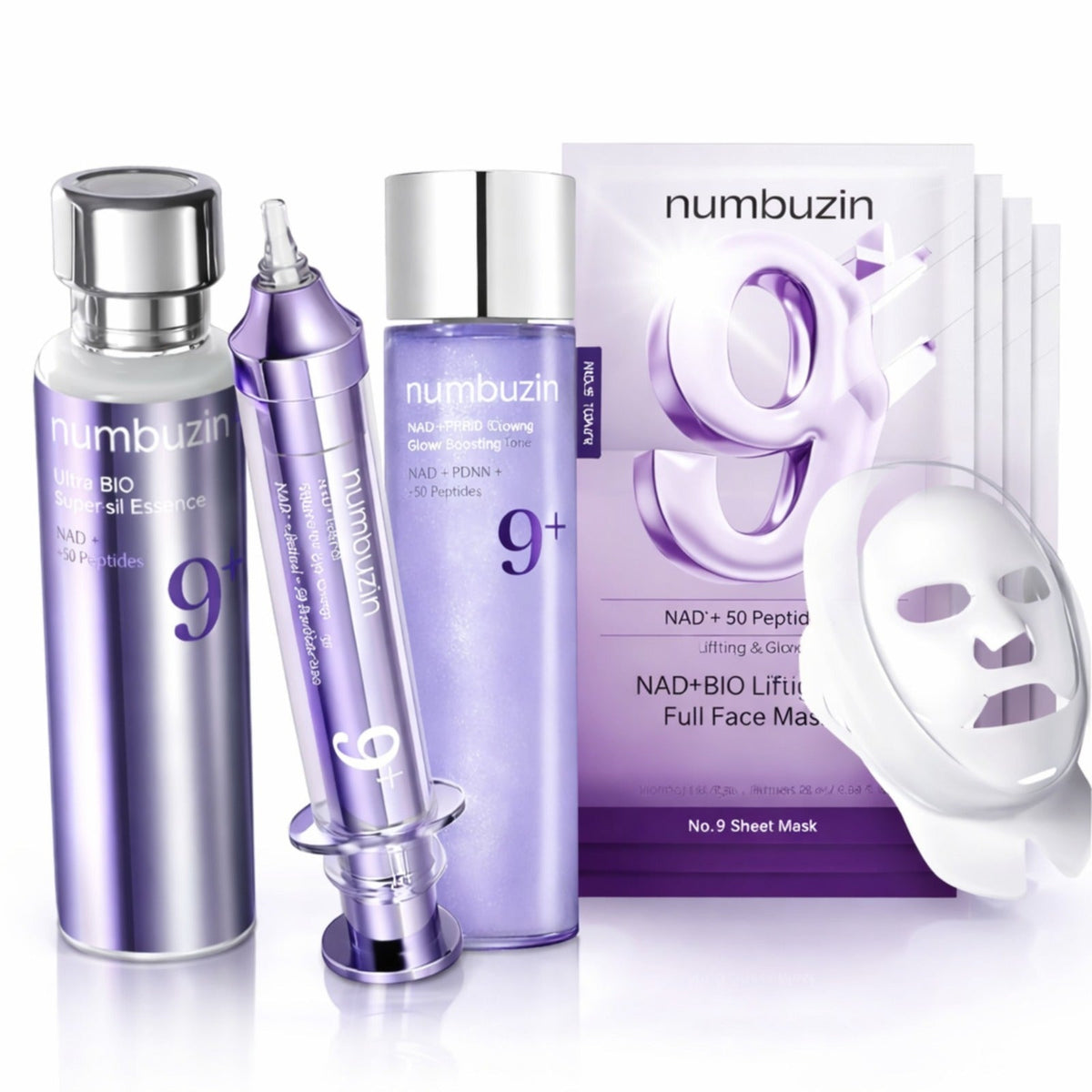 numbuzin No.9 NAD+ Bio Lifting & Glow Skincare Set - Lahab Beauty | لهب بيوتي