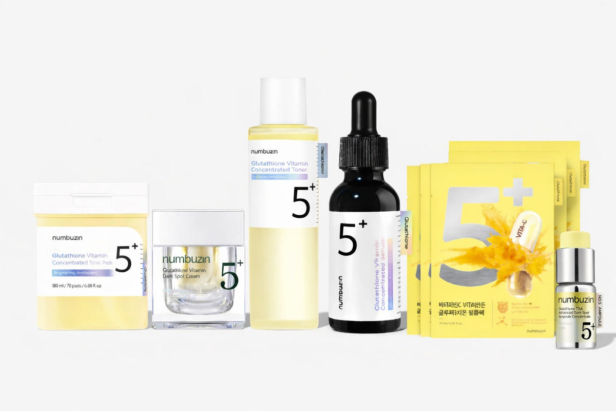 numbuzin No.5+ Glutathione Complete Brightening Master Set ✨🍋 - Lahab Beauty | لهب بيوتي