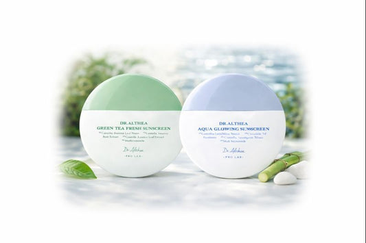Dr.Althea Green Tea Fresh + Aqua Glowing Sunscreen Set - Lahab Beauty | لهب بيوتي