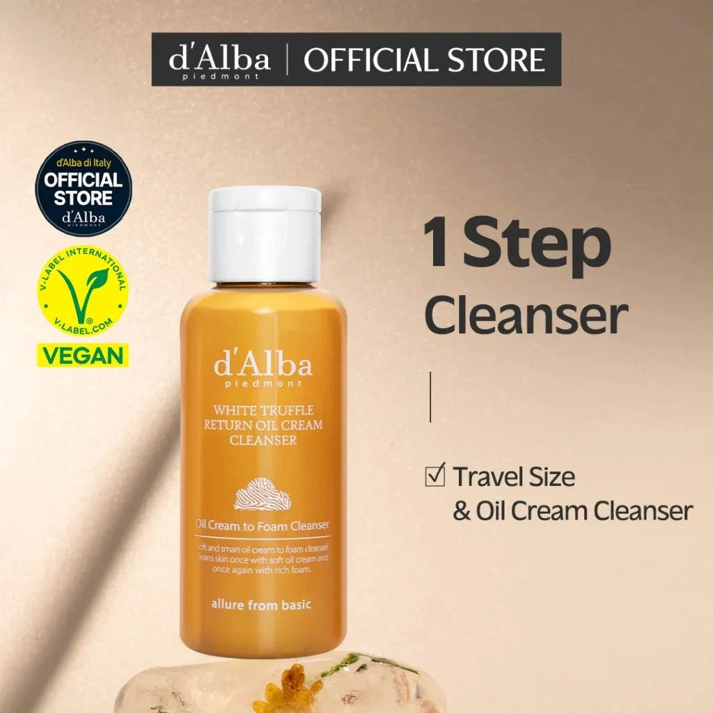d’Alba White Truffle Return Oil Cream Cleanser (65ml) - Lahab Beauty | لهب بيوتي