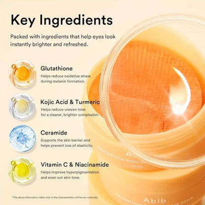 ABIB Glutathione Kojic Acid Eye Patch Vita Jelly (90g / 60 Patches) - Lahab Beauty | لهب بيوتي