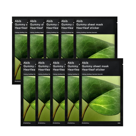 ABIB Gummy Sheet Mask Heartleaf Sticker (27ml x 10ea) - Lahab Beauty | لهب بيوتي