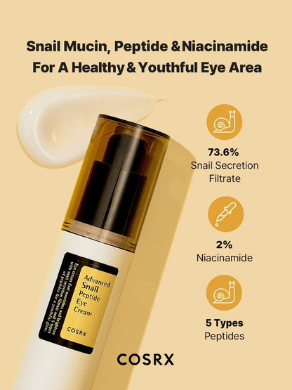 [Cosrx] Advanced Snail Peptide Eye Cream 25ml - Lahab Beauty | لهب بيوتي