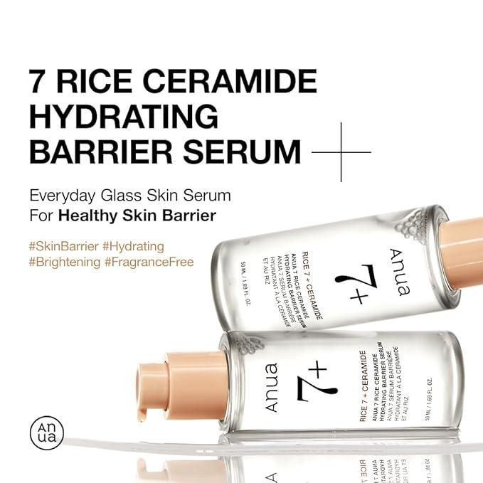 [Anua] 7 Rice Ceramide Hydrating Barrier Serum 50ml - Lahab Beauty | لهب بيوتي