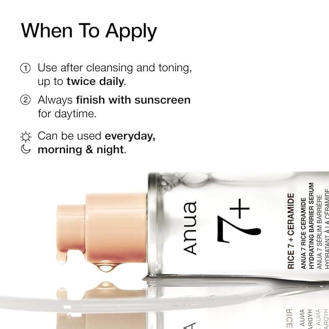 [Anua] 7 Rice Ceramide Hydrating Barrier Serum 50ml - Lahab Beauty | لهب بيوتي