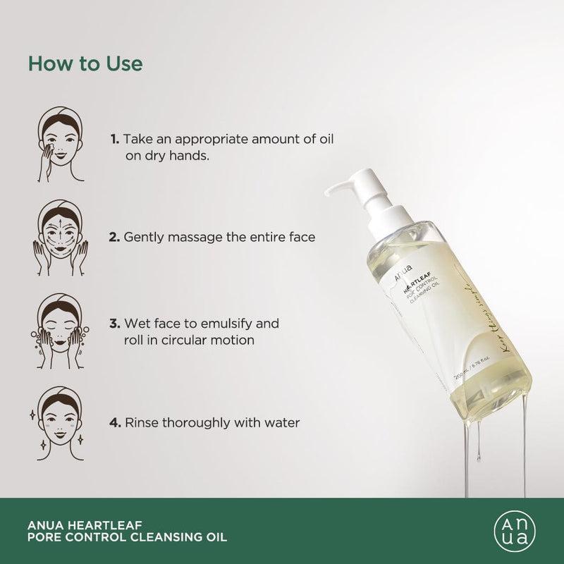 [Anua] Heartleaf Pore Control Cleansing Oil 200ml - Lahab Beauty | لهب بيوتي