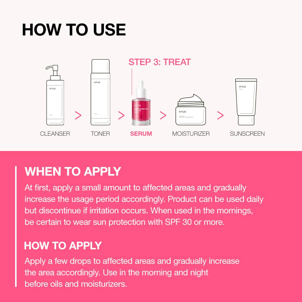[Anua] Niacinamide 10% + TXA 4% Dark Spot Correcting Serum 30ml - Lahab Beauty | لهب بيوتي