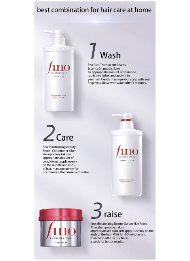 Complete Fino Haircare Set ✨ Hair Shampoo, Conditioner and Hair Mask - Lahab Beauty | لهب بيوتي
