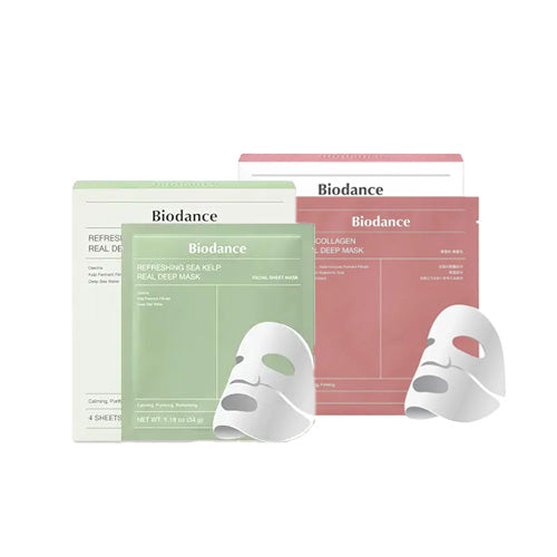 [BIODANCE] Mask Set (Refreshing Sea Kelp 4ea + Bio-Collagen 4ea) - Lahab Beauty | لهب بيوتي