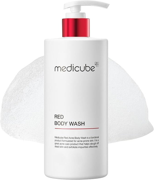 MEDICUBE Red Acne Body Wash 2.0 – Clarify & Calm Body Cleanse - 400 g - Lahab Beauty | لهب بيوتي