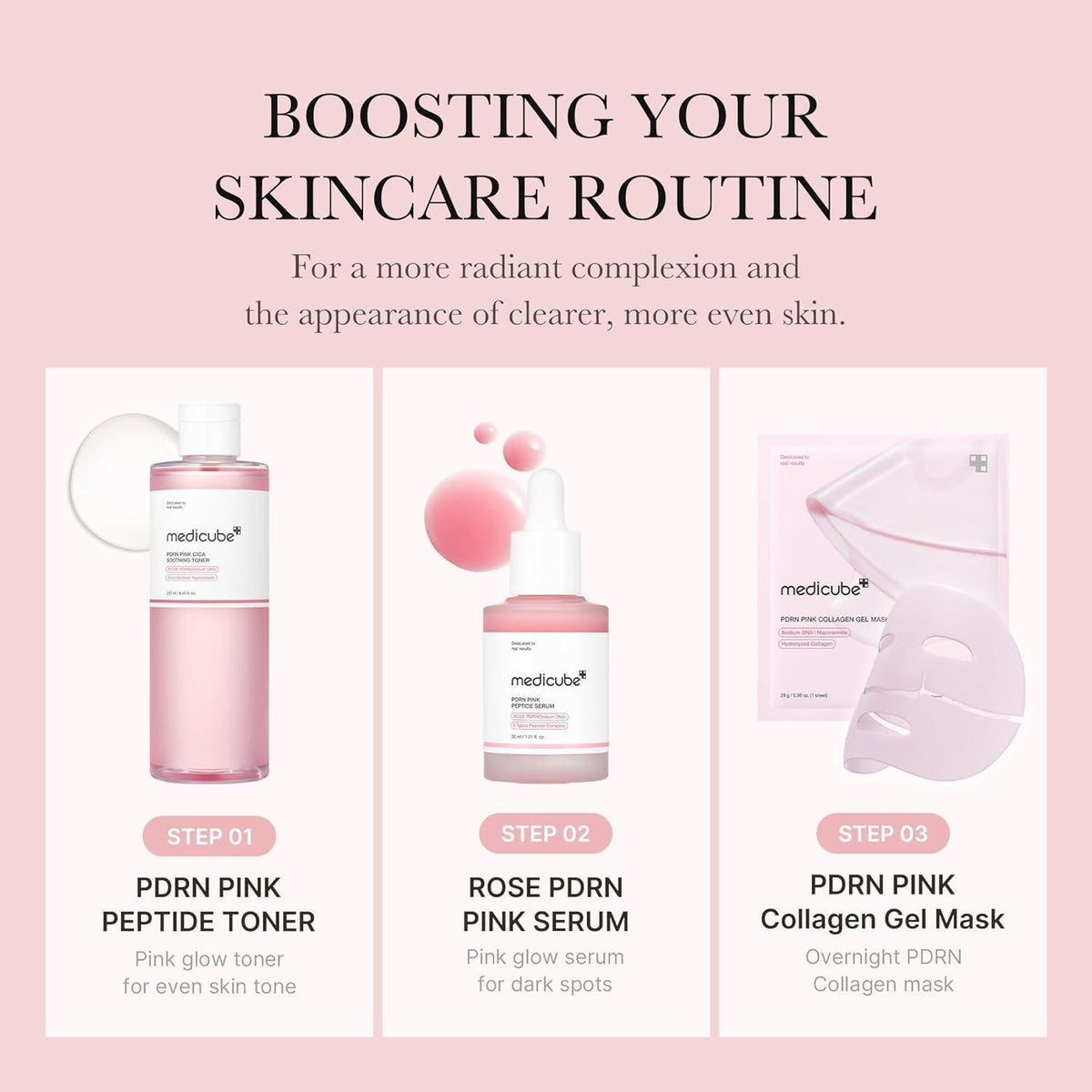 [Medicube] PDRN Pink Cica Soothing Toner 250ml - Lahab Beauty | لهب بيوتي