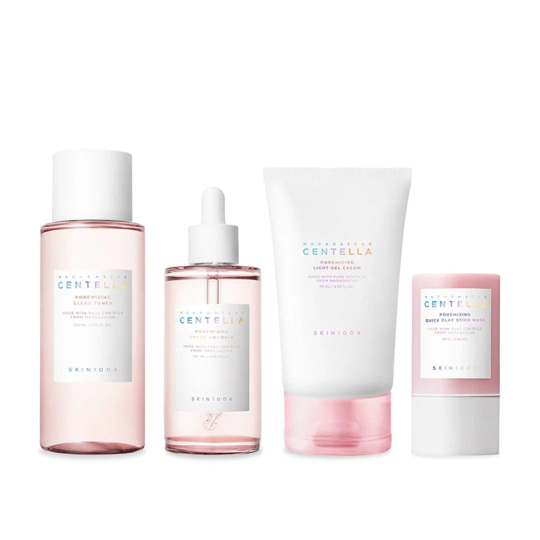 [SKIN 1004] Perfect Pore Set - Poremizing Toner, Ampoule, Gel cream and Clay Stick - Lahab Beauty | لهب بيوتي