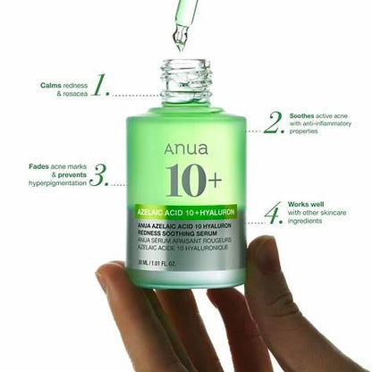 [Anua] Azelaic Acid 10 Hyaluron Redness Soothing Serum 30ml Set - Lahab Beauty | لهب بيوتي